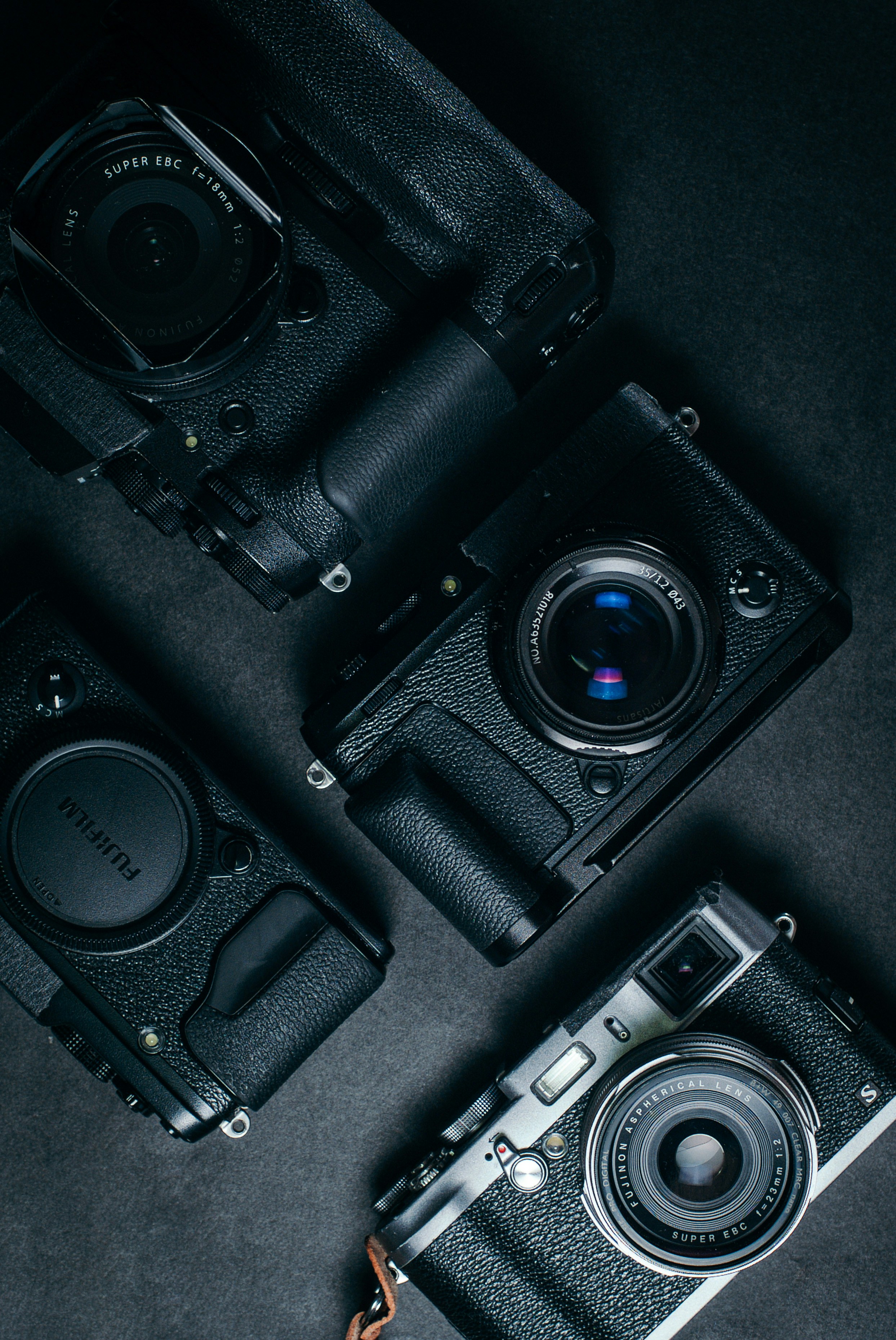 black and silver dslr camera