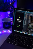 black and silver laptop computer