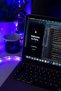 black and silver laptop computer