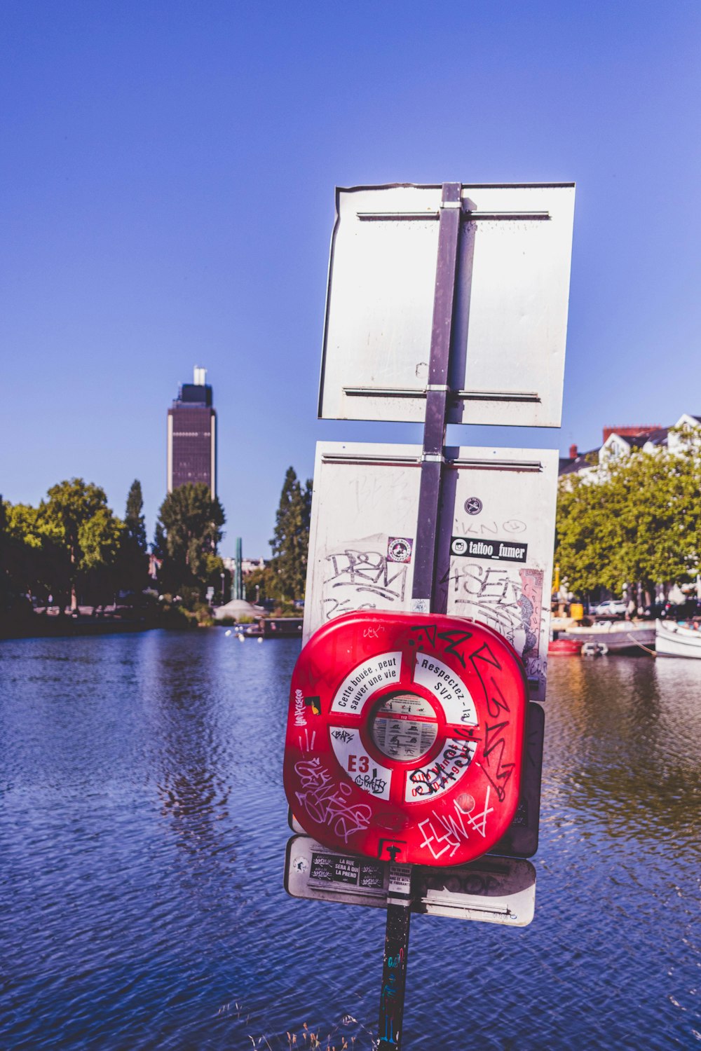 red and white analog watch