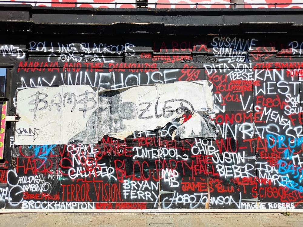 white red and black graffiti