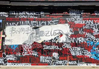 white red and black graffiti
