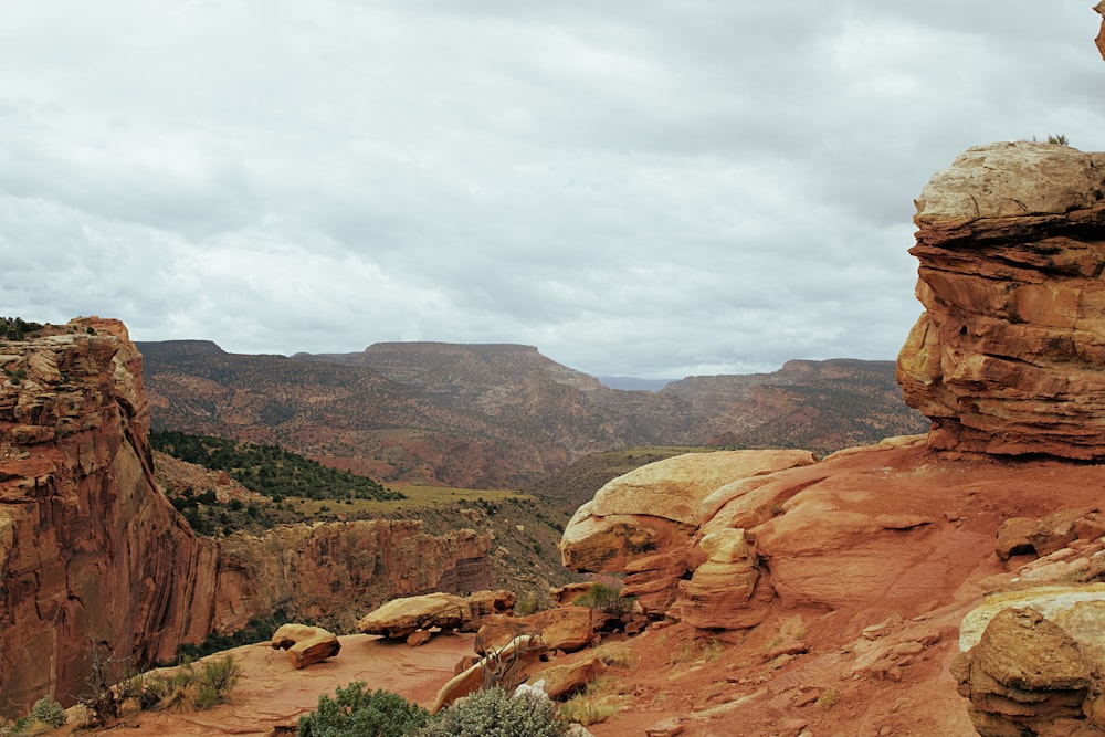 brown rocky mountain under white cloudy sky during daytime