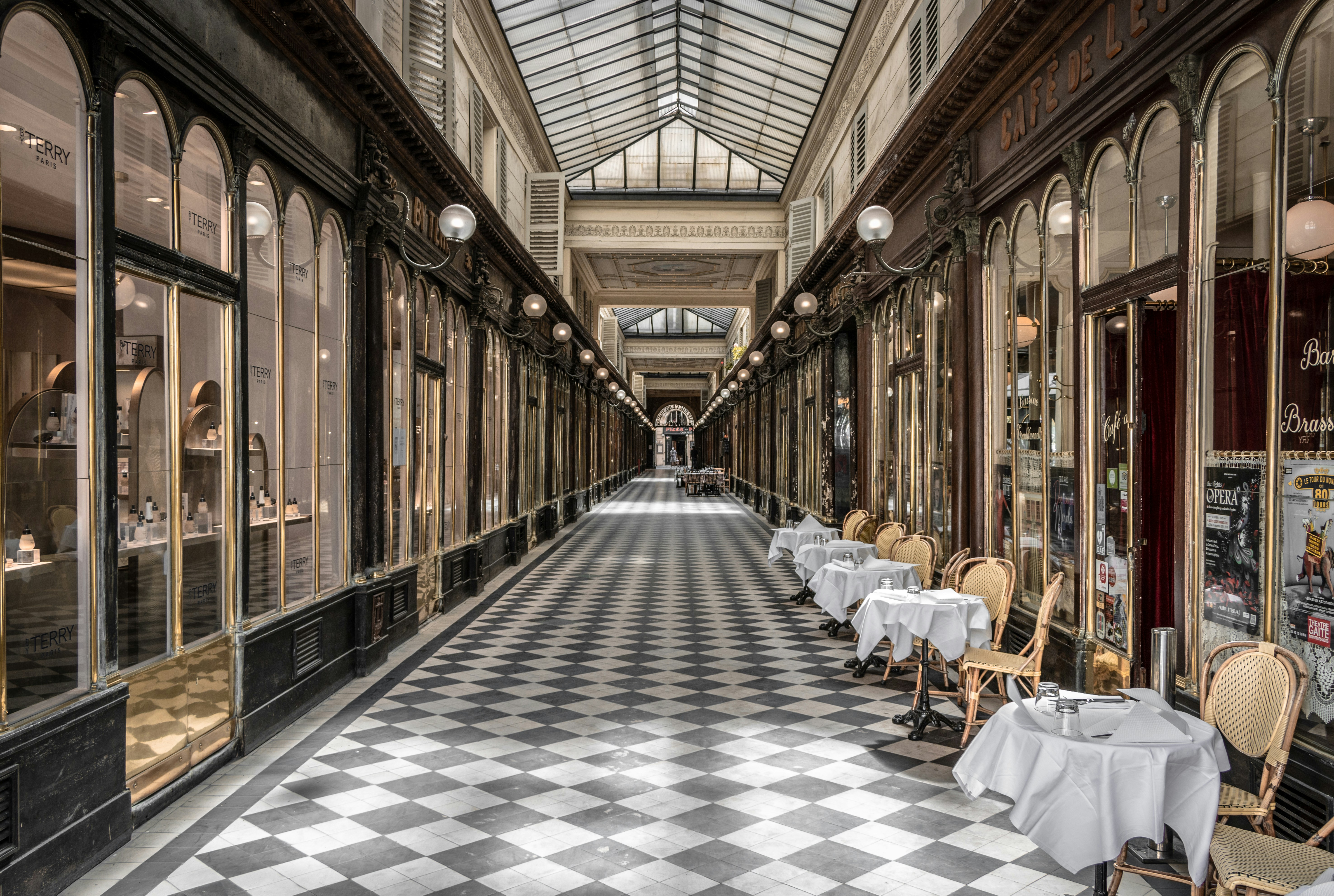 Covered shopping arcade in Milan