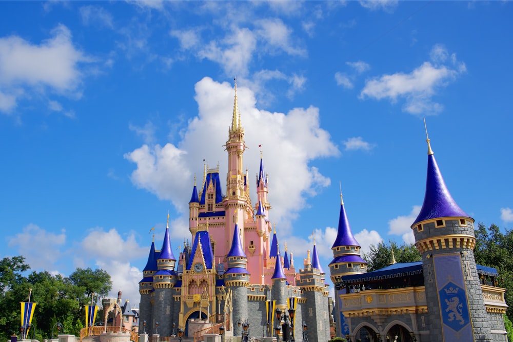 blue and white castle under blue sky