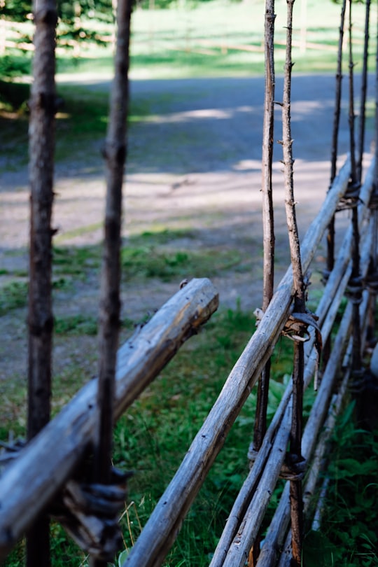 brown wooden fence near green grass field during daytime in Keuruu Finland