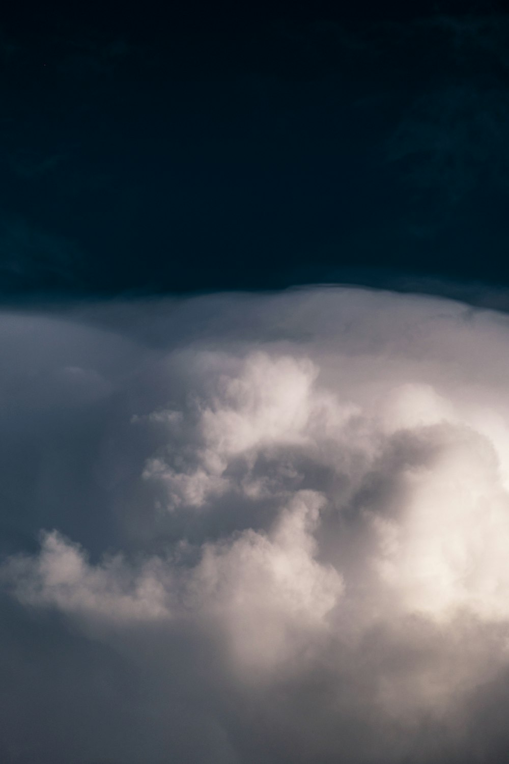 white clouds and blue sky