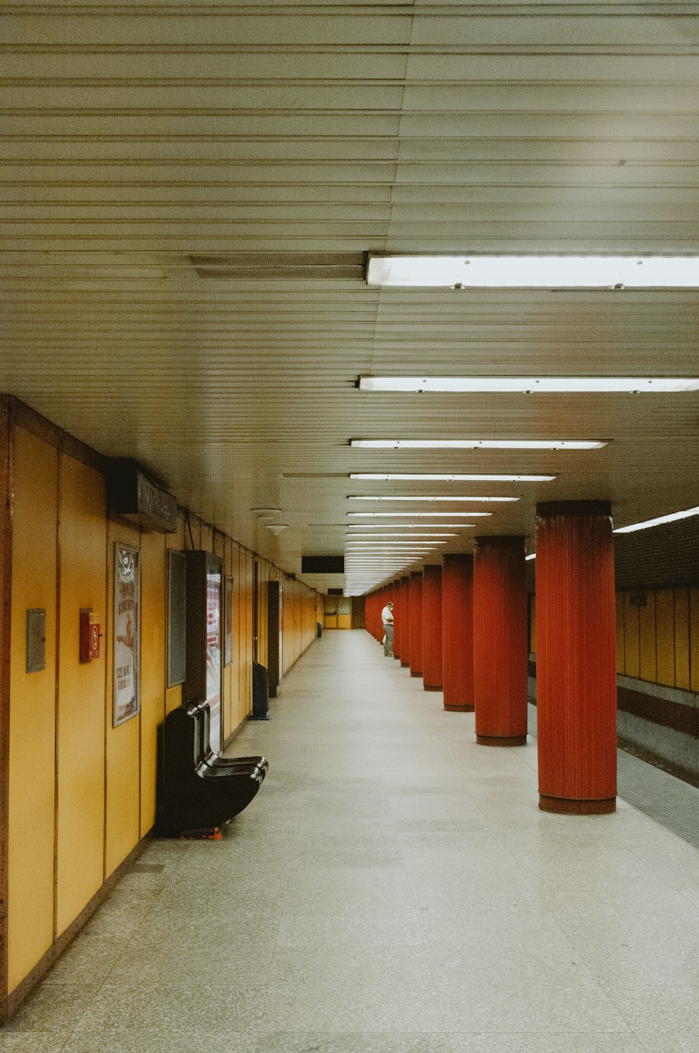 red and yellow wooden walls