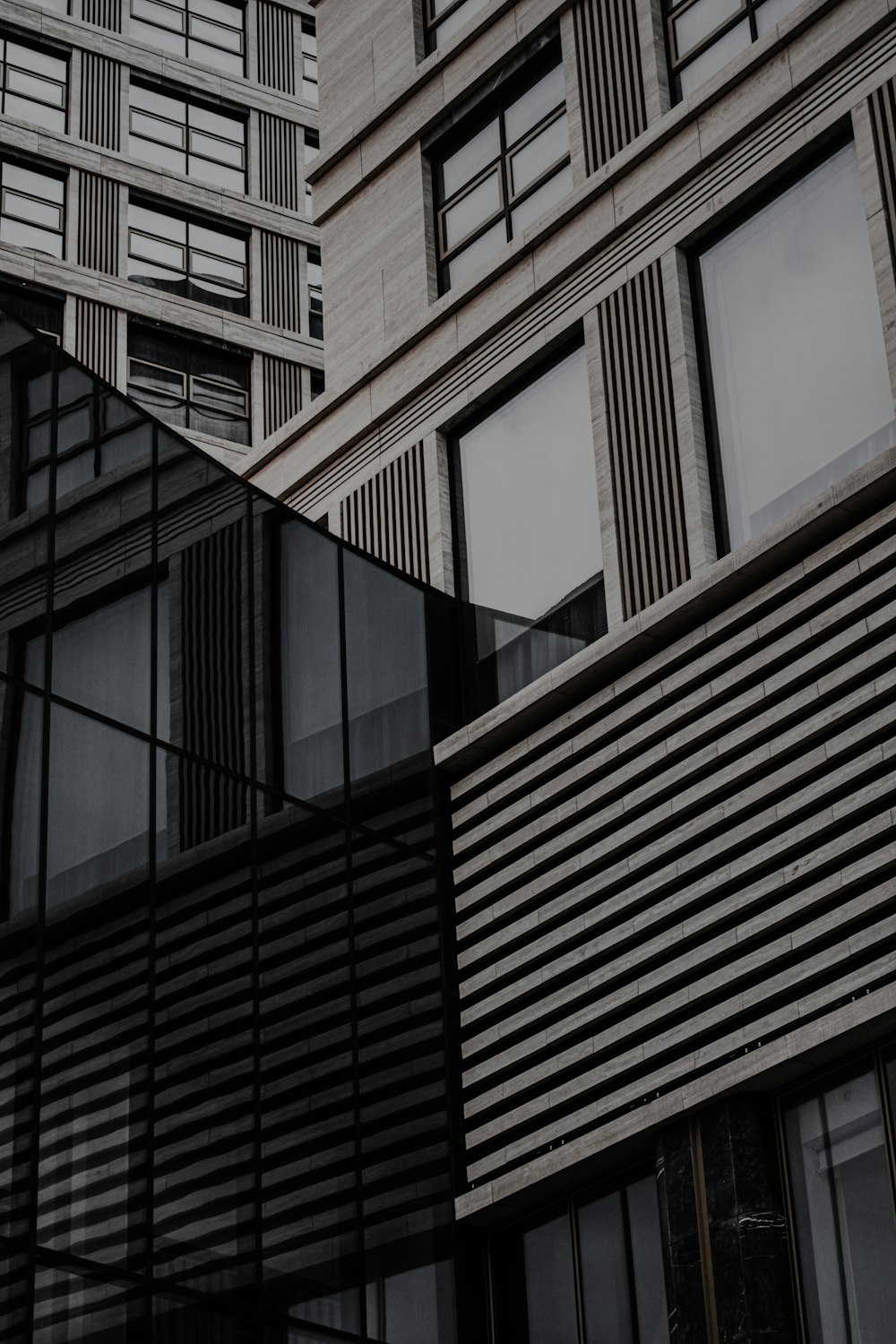 black and white concrete building