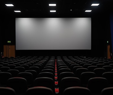 red and black theater chairs