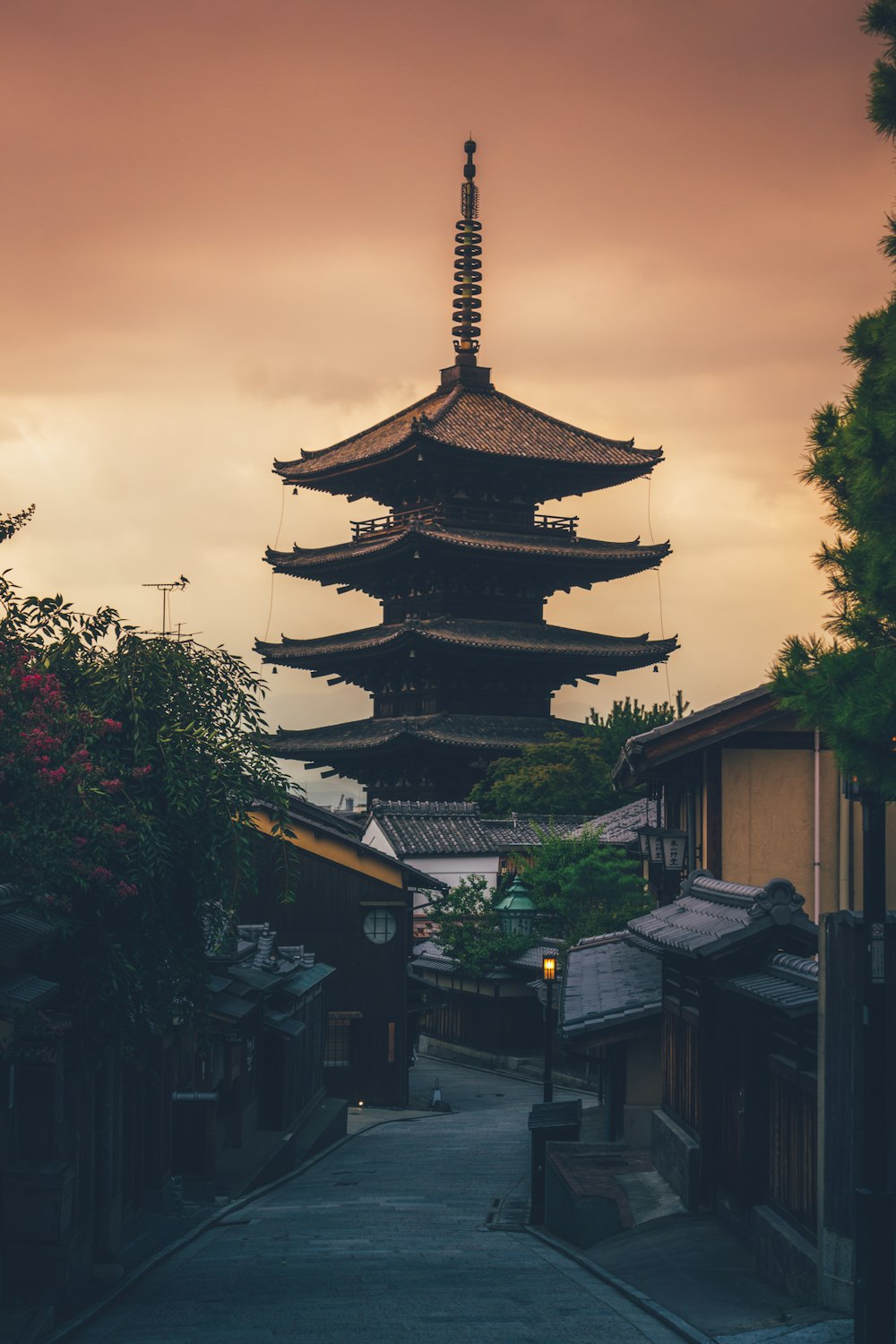 brown and black pagoda temple