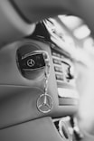 black mercedes benz car fob