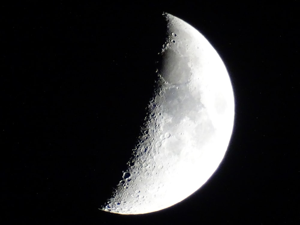 full moon in dark night sky