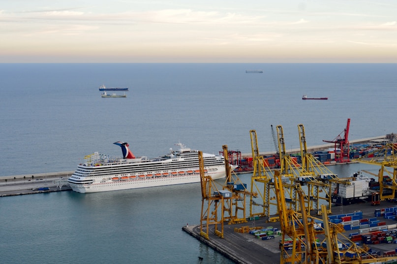 white and blue cruise ship on sea during daytime