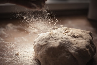 A close-up of freshly milled flour in a clean, bright environment.