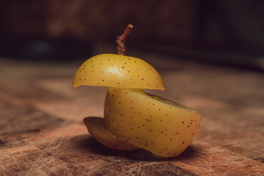 yellow mushroom on brown sand