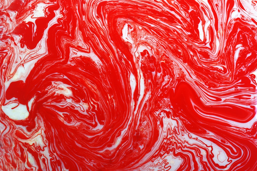 red and white abstract painting