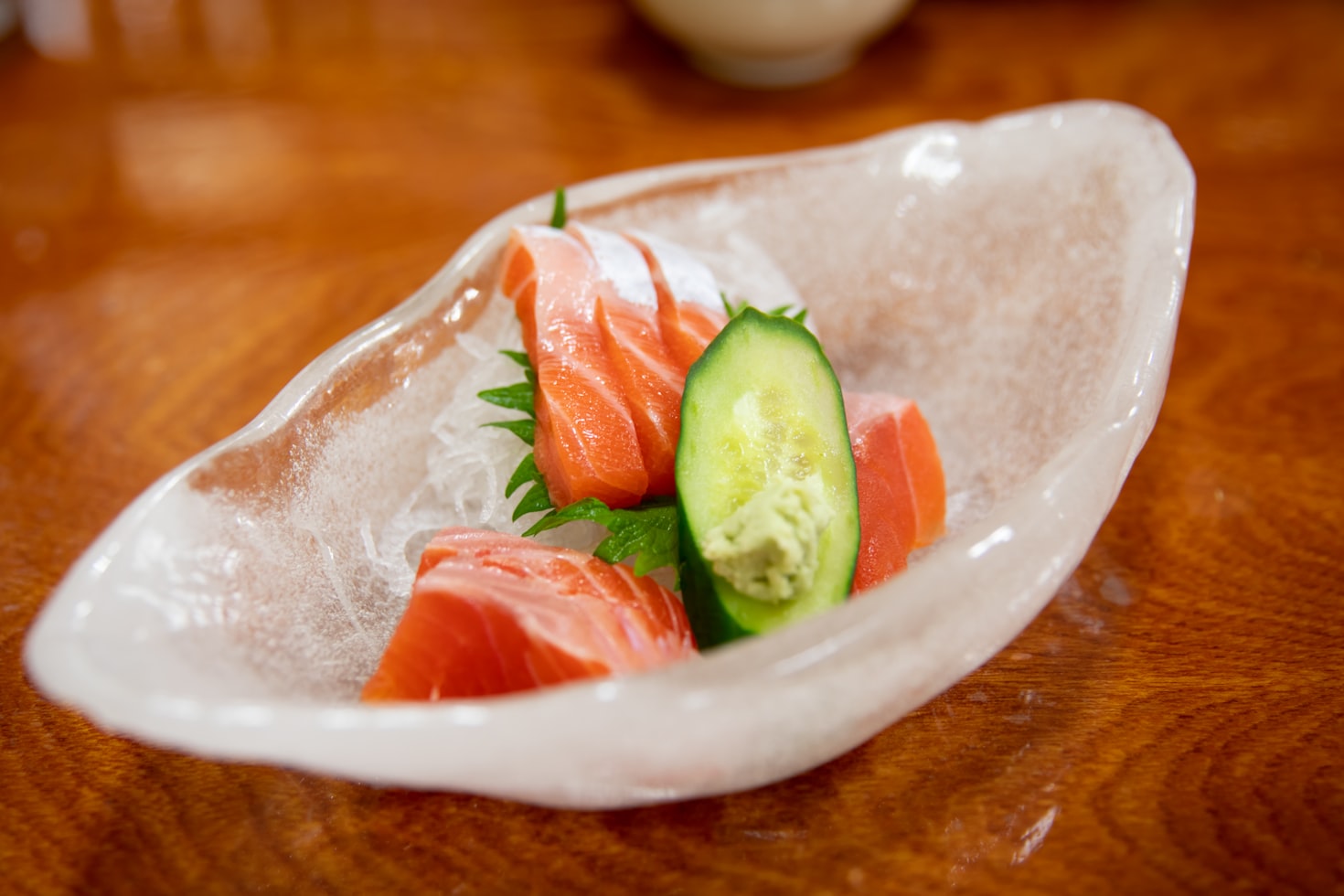 assiette de sashimis de saumon