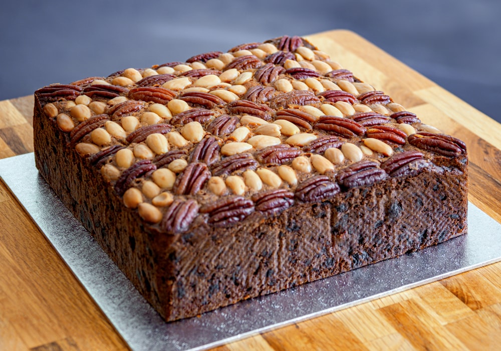 brown bread on brown wooden tray