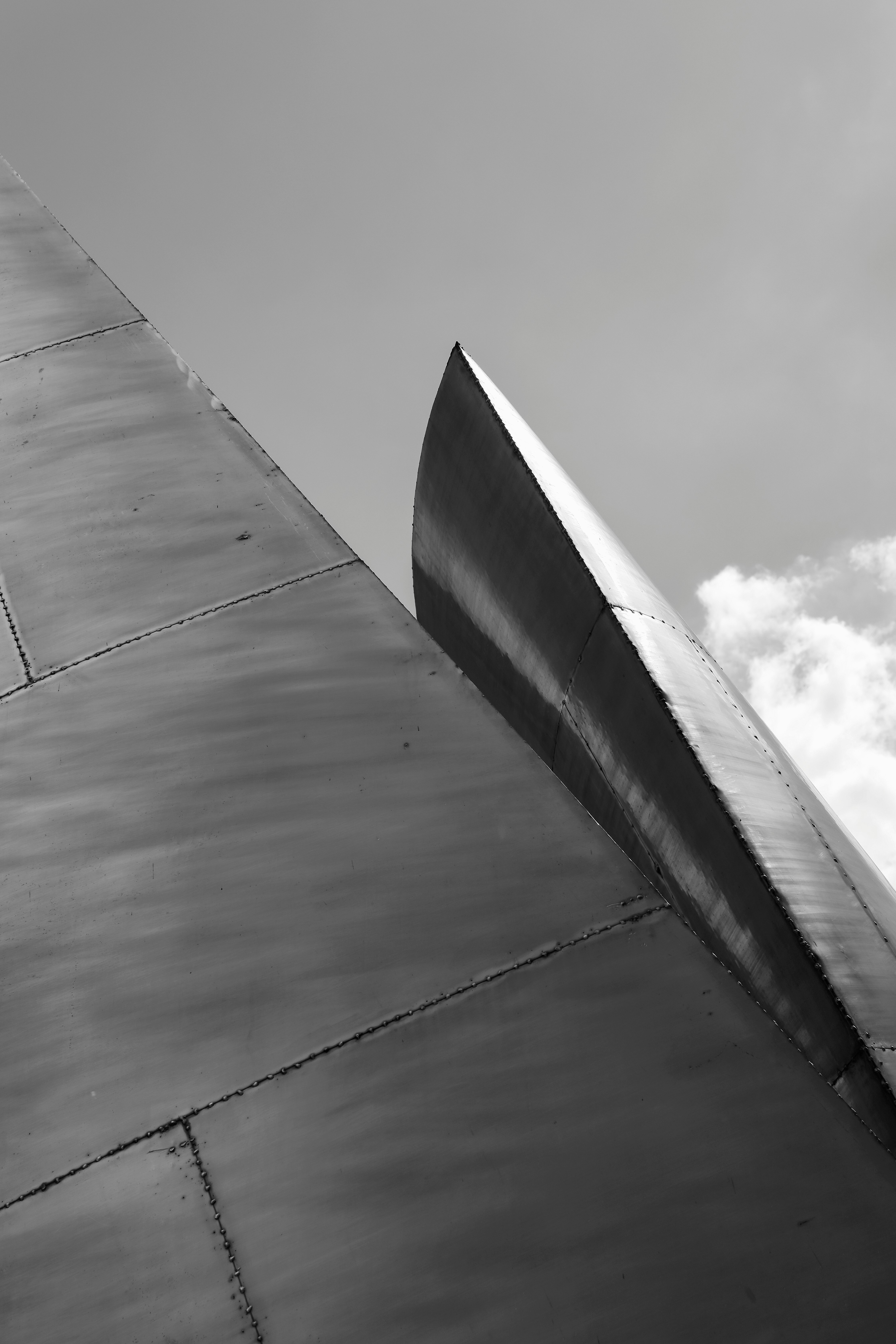 grayscale photo of clouds in sky