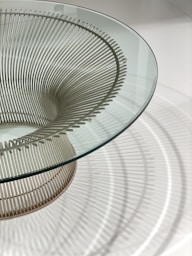 A stylish metal table showcasing a baked finish.