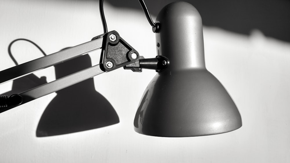 black and silver steel pendant lamp