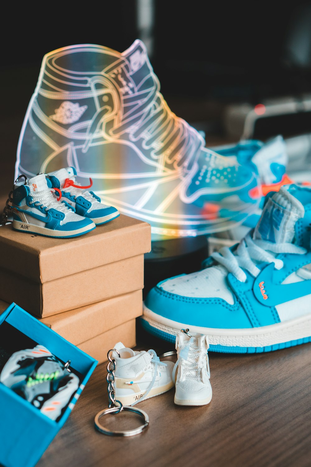 white and blue nike air force 1 high