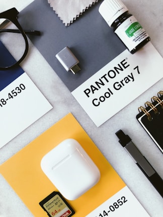 white usb flash drive on white printer paper