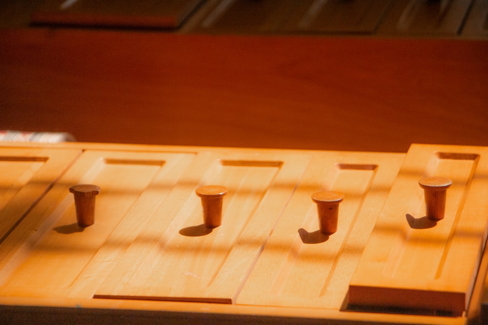 brown wooden blocks on brown wooden table