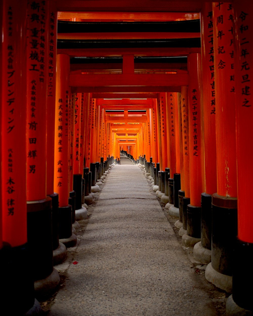 red and black hallway with red walls