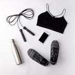 black and white drawstring pouch