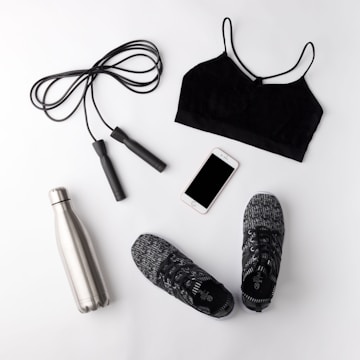black and white drawstring pouch