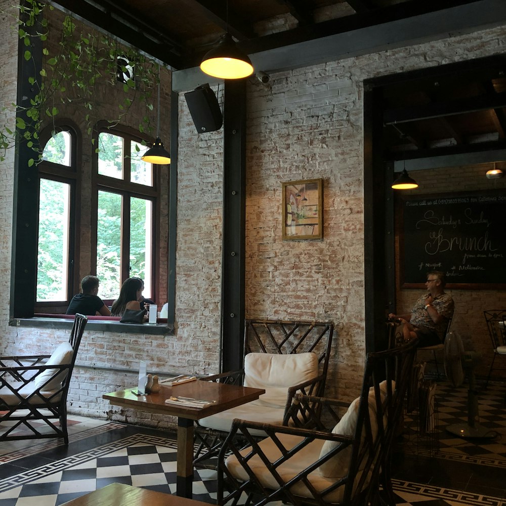 brown wooden table and chairs