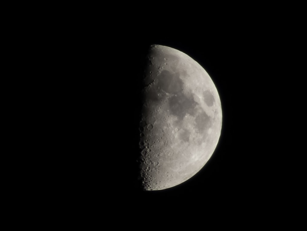 full moon in dark night sky