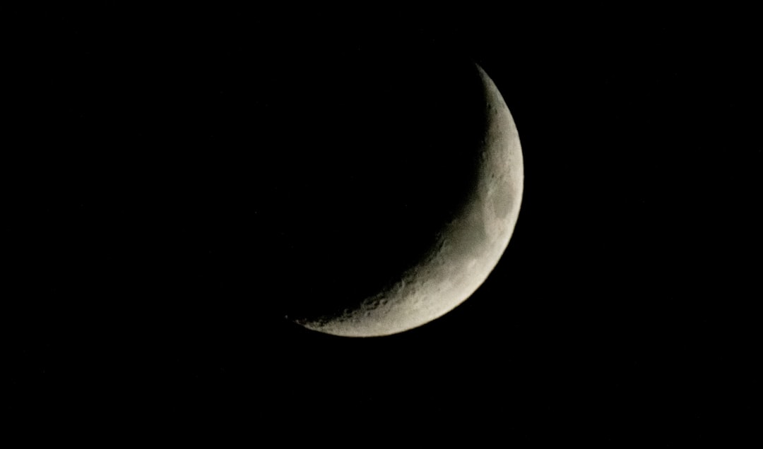 full moon in dark night sky