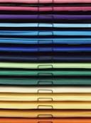 blue and brown window blinds