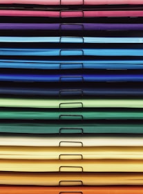blue and brown window blinds