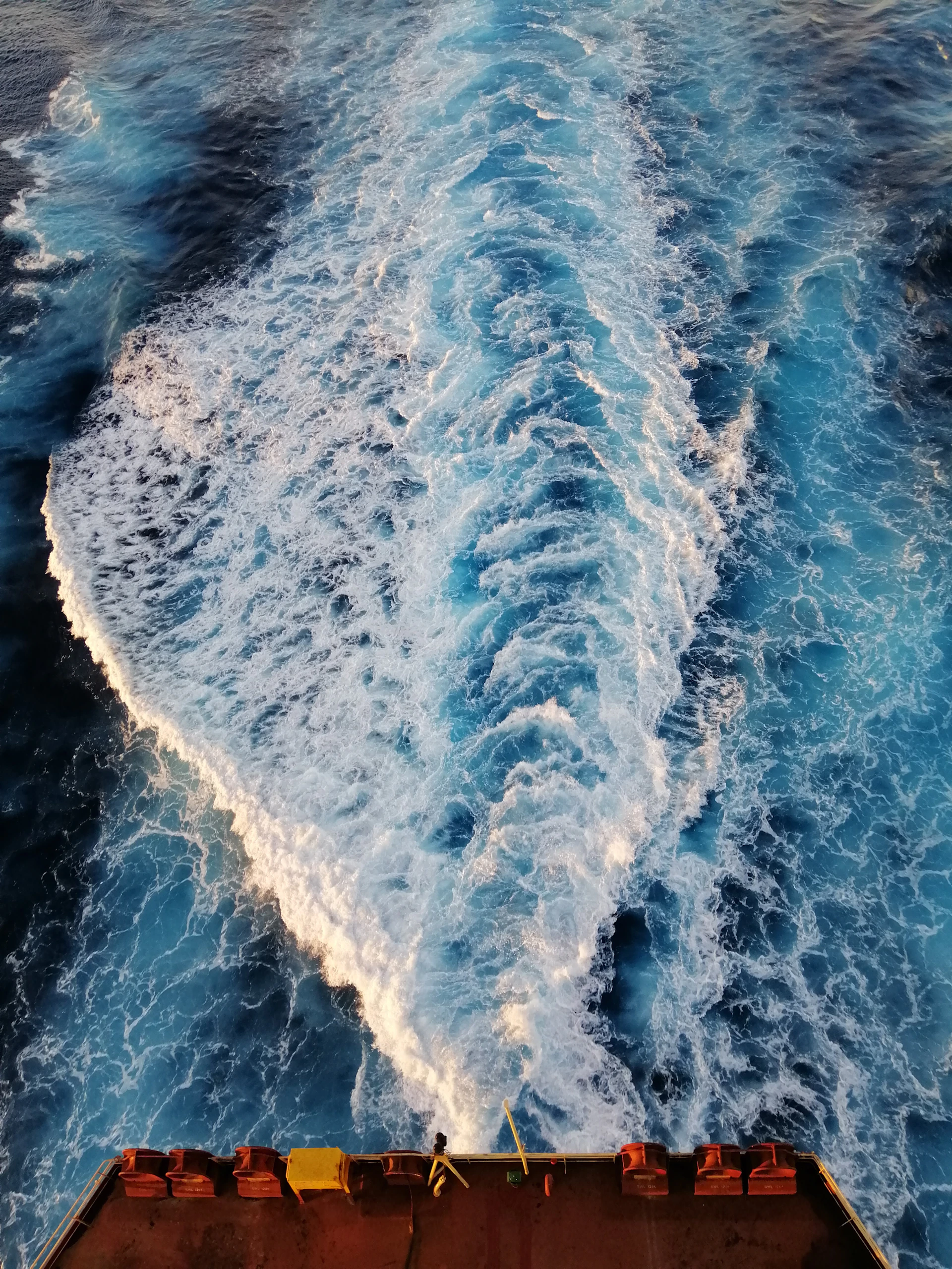 aerial view of ocean waves