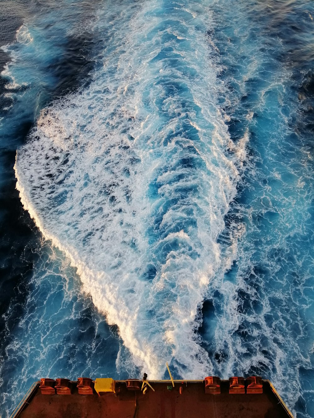 aerial view of ocean waves