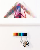 red blue and green hanging decor