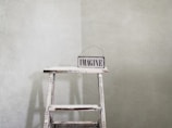 white and black wooden chair