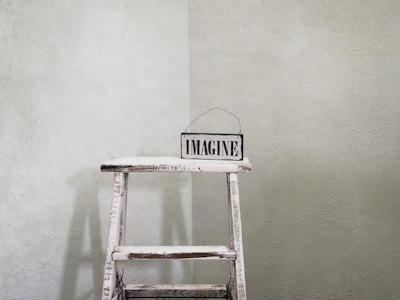 white and black wooden chair