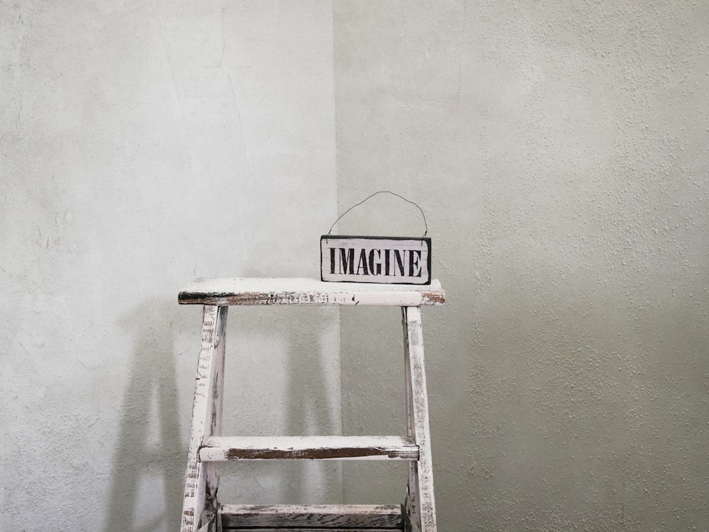 white and black wooden chair