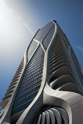 white and black concrete building