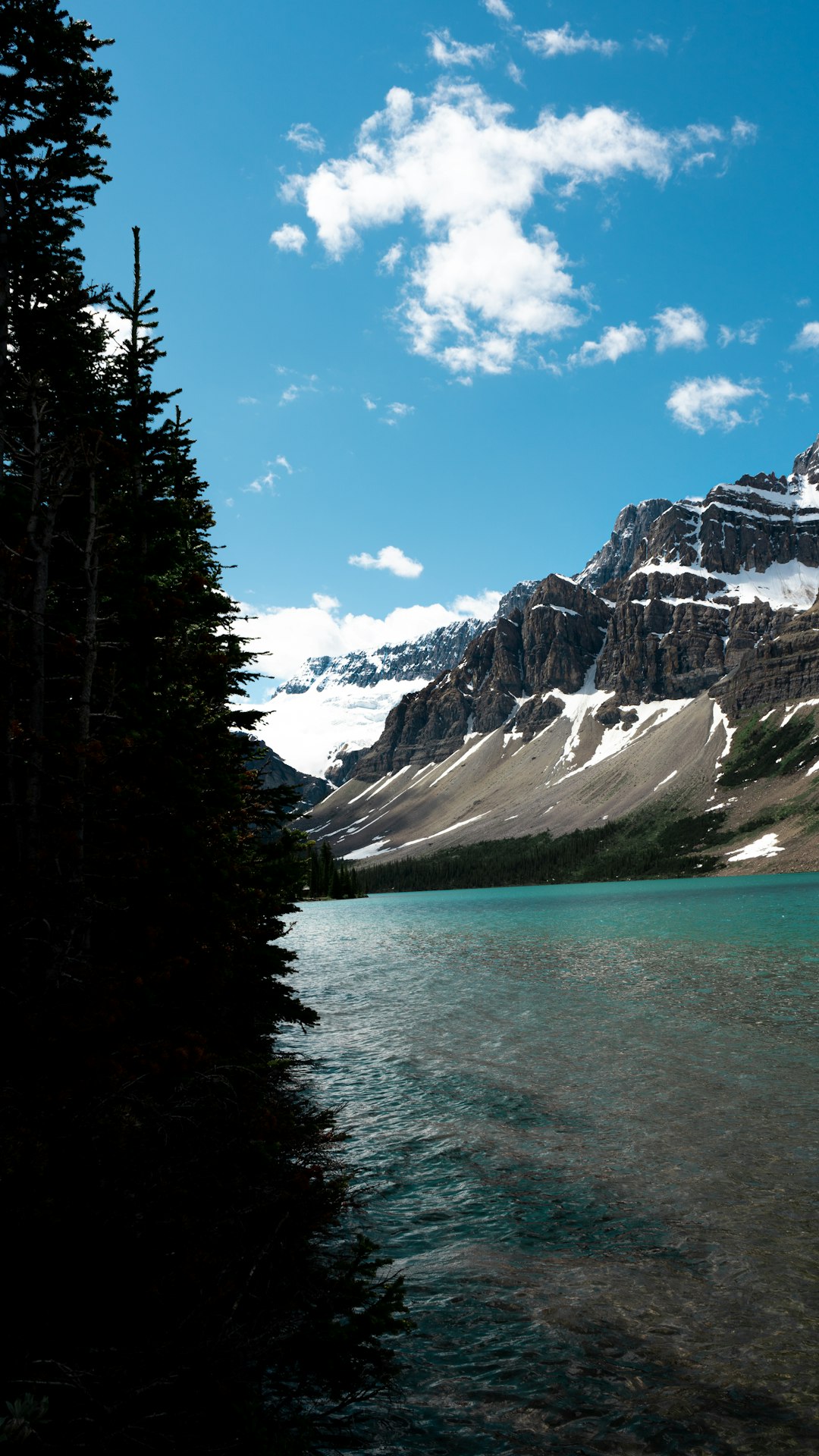 Glacial lake photo spot Bow Lake Improvement District No. 9