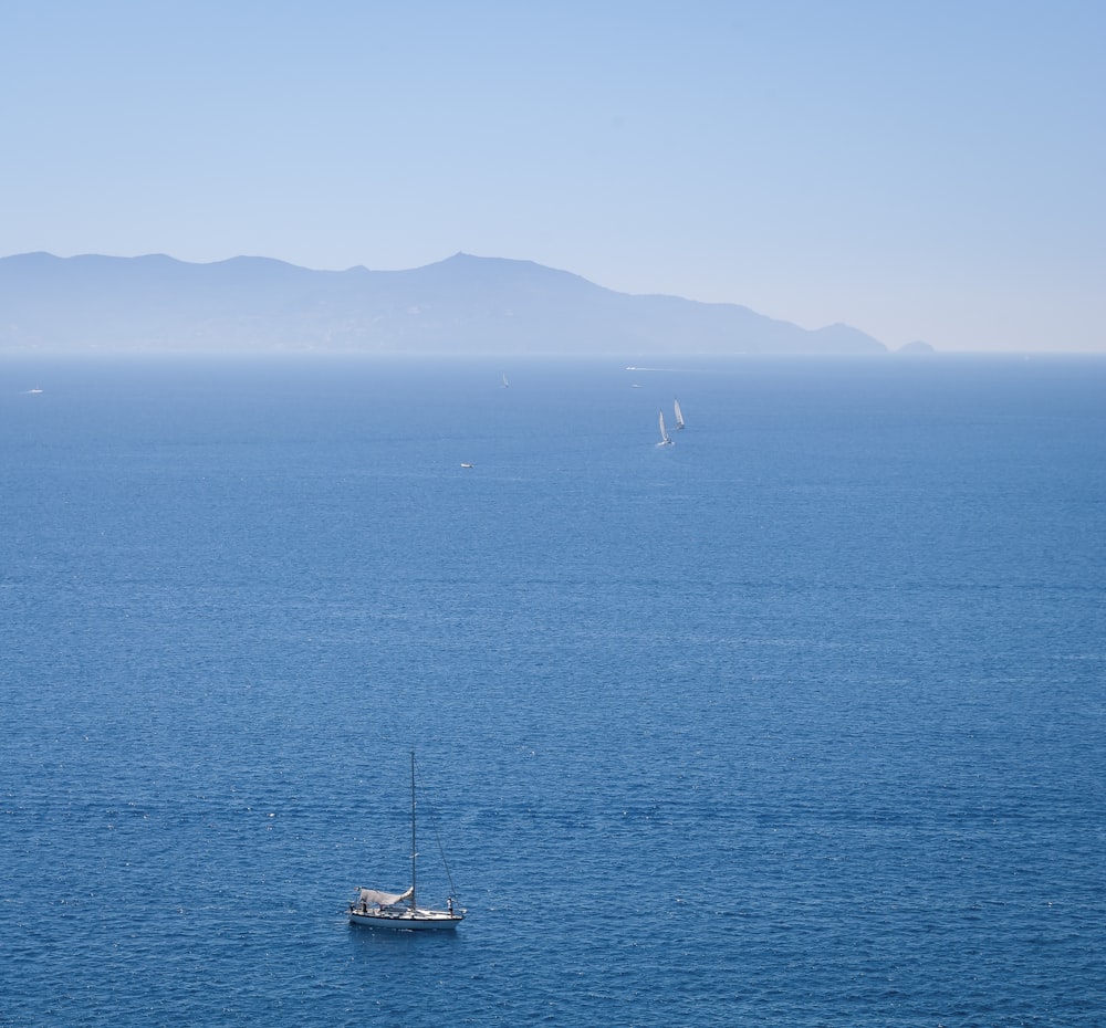 white boat on sea during daytime