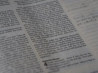 A thoughtful student analyzing religious texts.