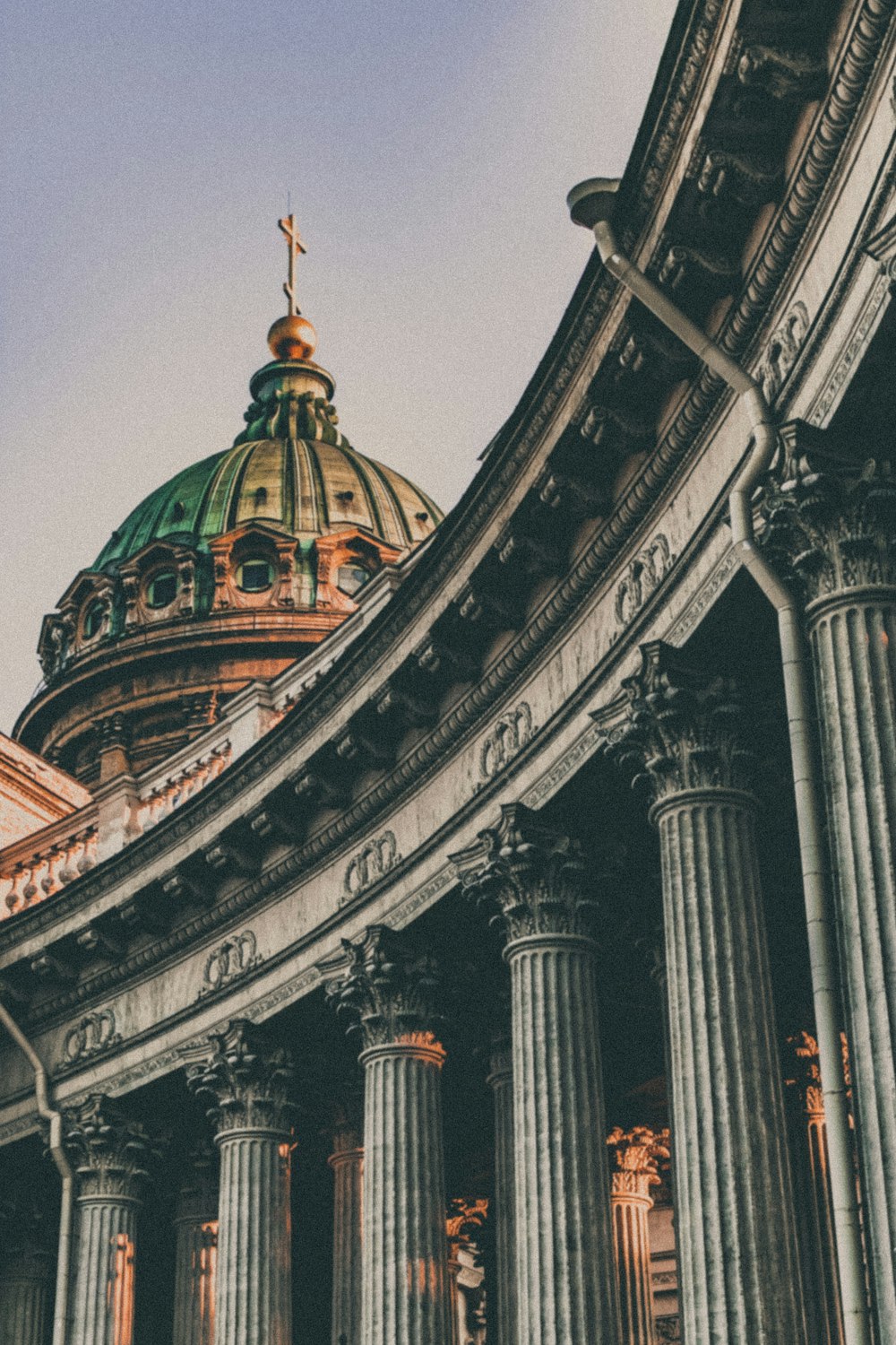 brown and green dome building