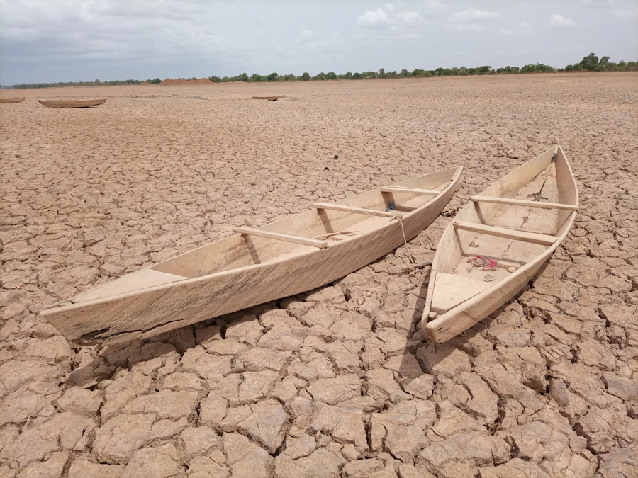 Drying river in a climate hard-hit region