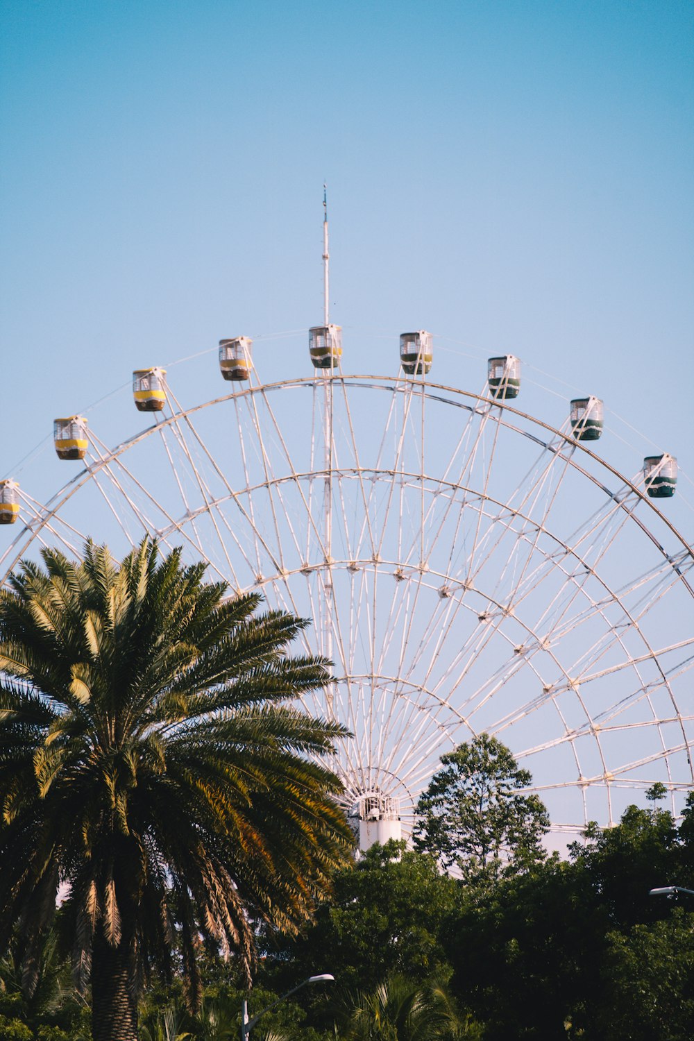 white ferris wheel under blue sky during daytime